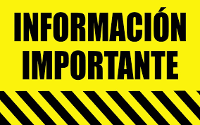 Aviso con la palabra información importante